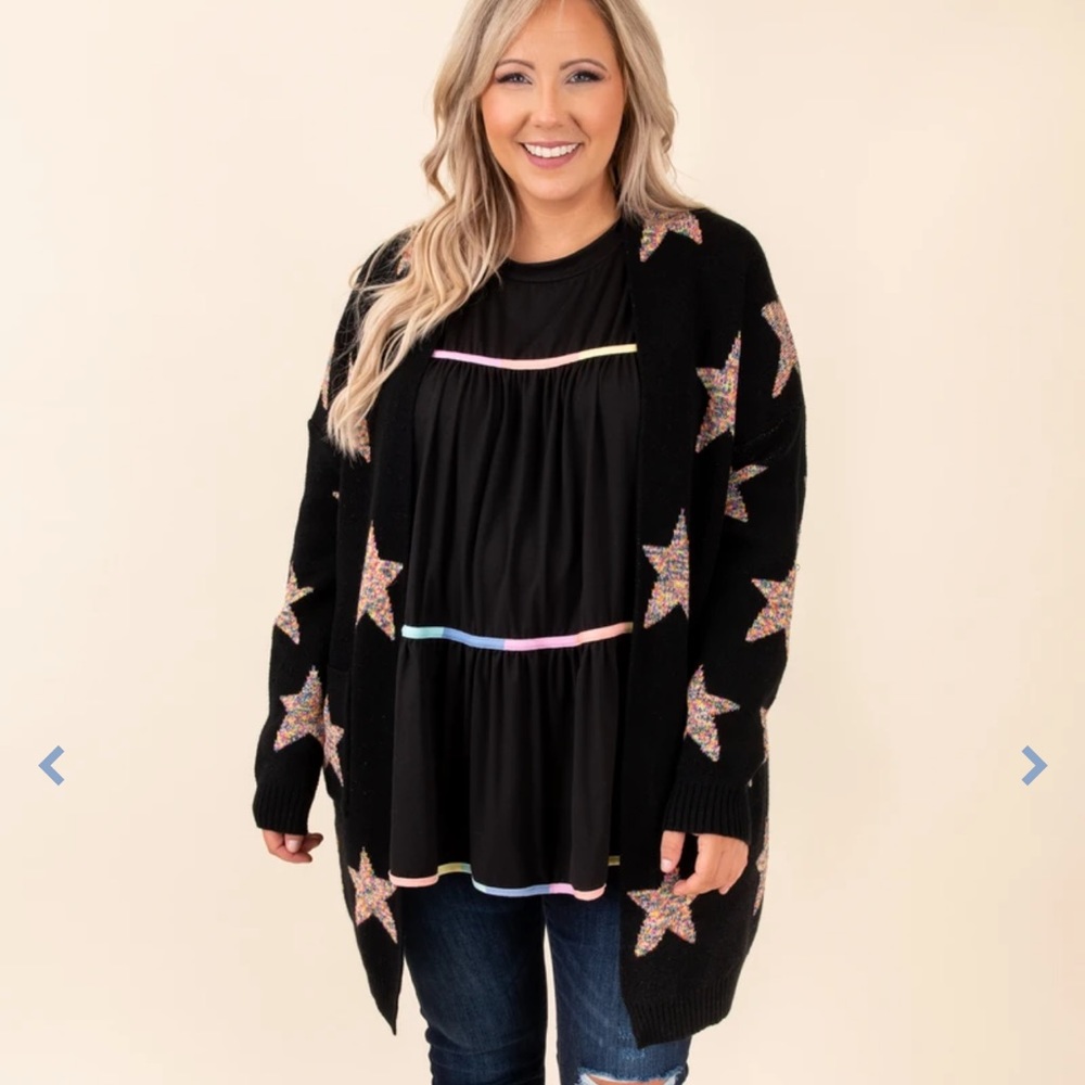 Chic Soul Star In The Storm Cardigan, Black